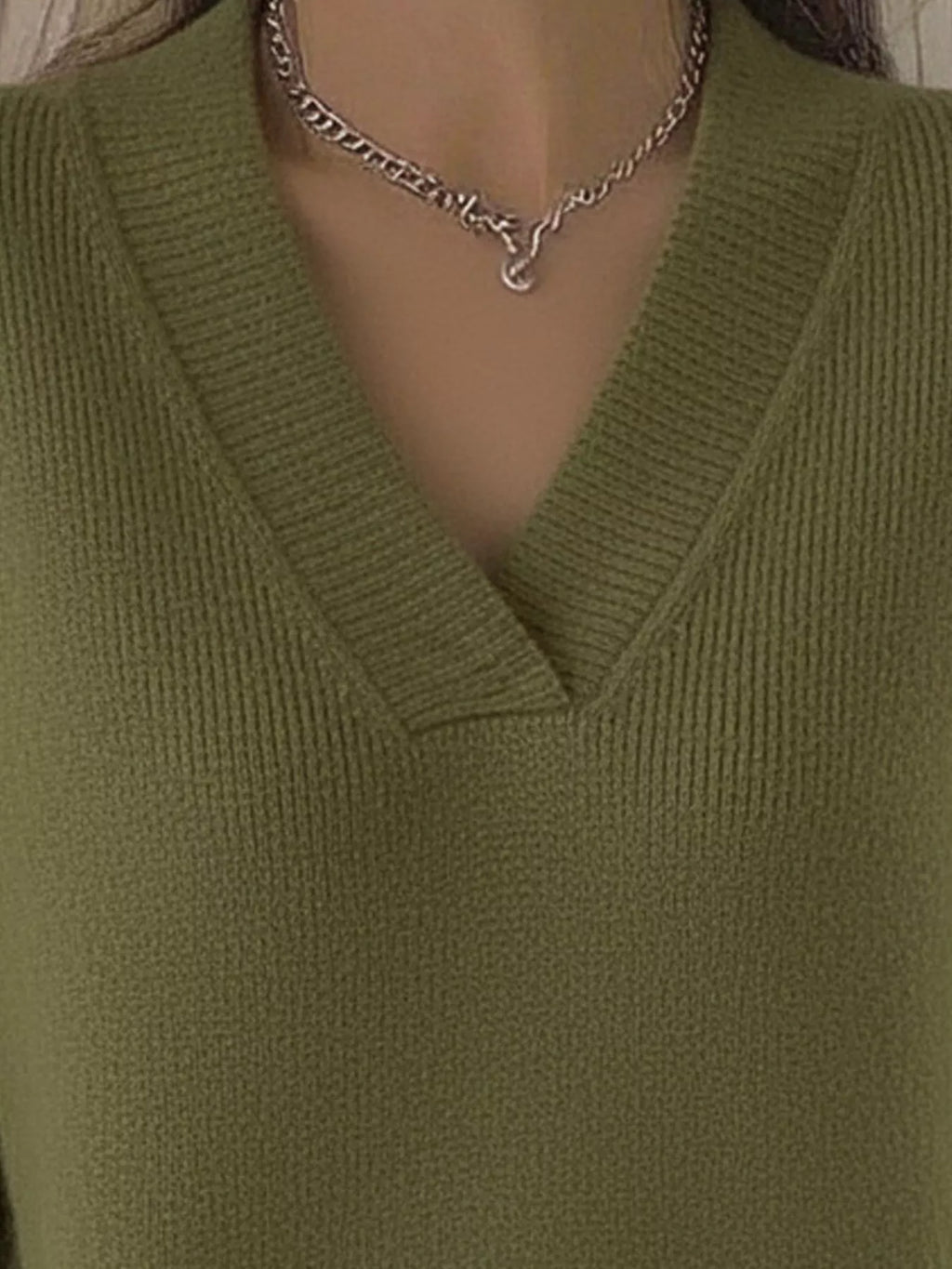 Zaïa | Pull décontracté en tricot à col en V