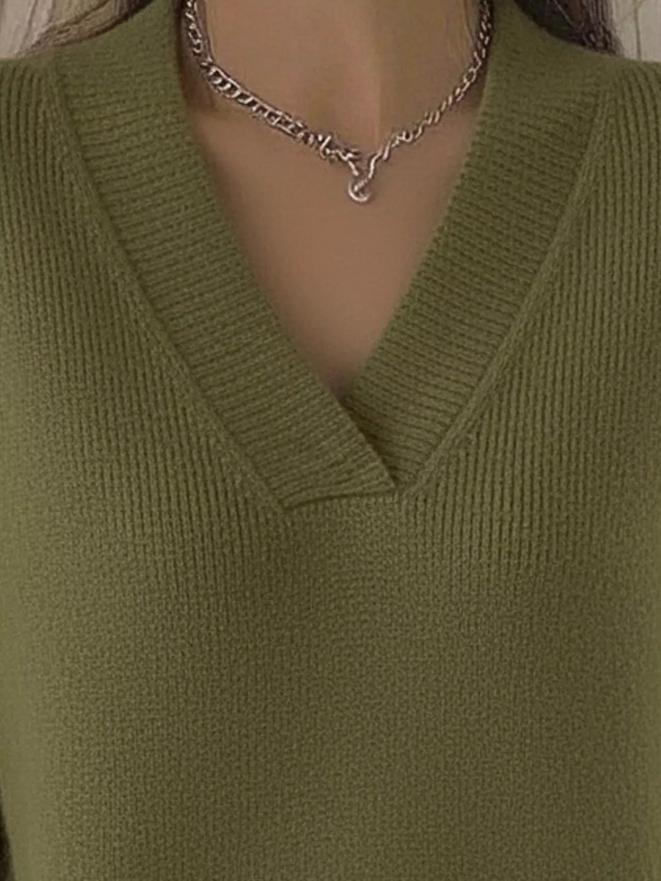 Zaïa | Pull décontracté en tricot à col en V