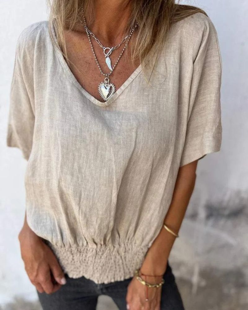 Marie™ | Casual Ibiza Style V-Neck Blouse