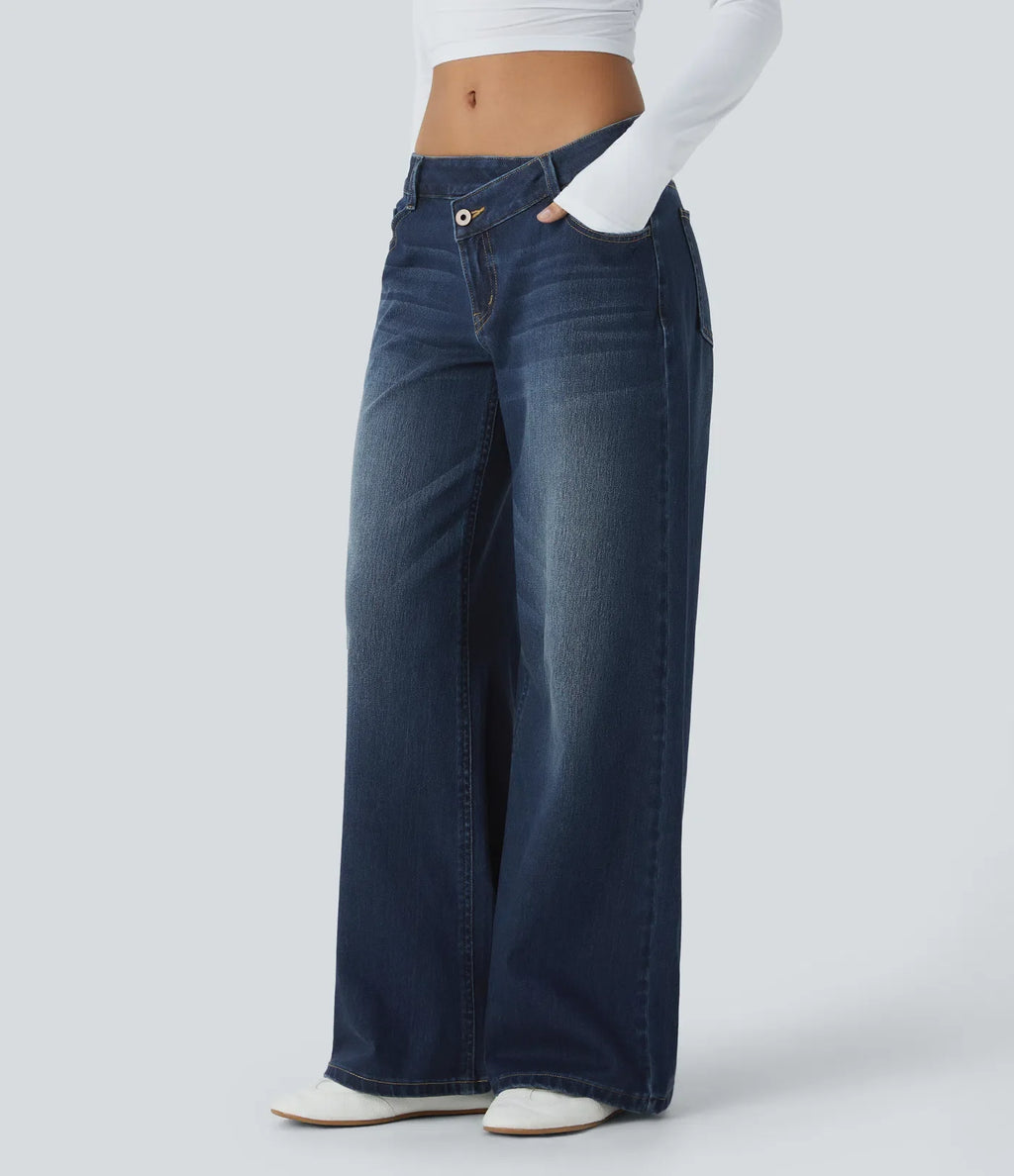 Sophia | Comfortabele Wide Leg Jeans Met Elegante Pasvorm &amp; Handige Ritszakken