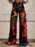 Tahlia | Pantalon bohème jardin de minuit