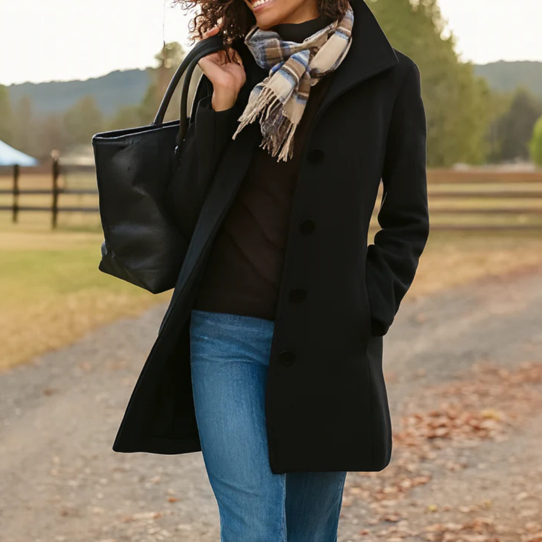 Elaine - Timeless Elegance Button Coat