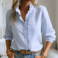 Laura™ | Luxurious blouse with fringes