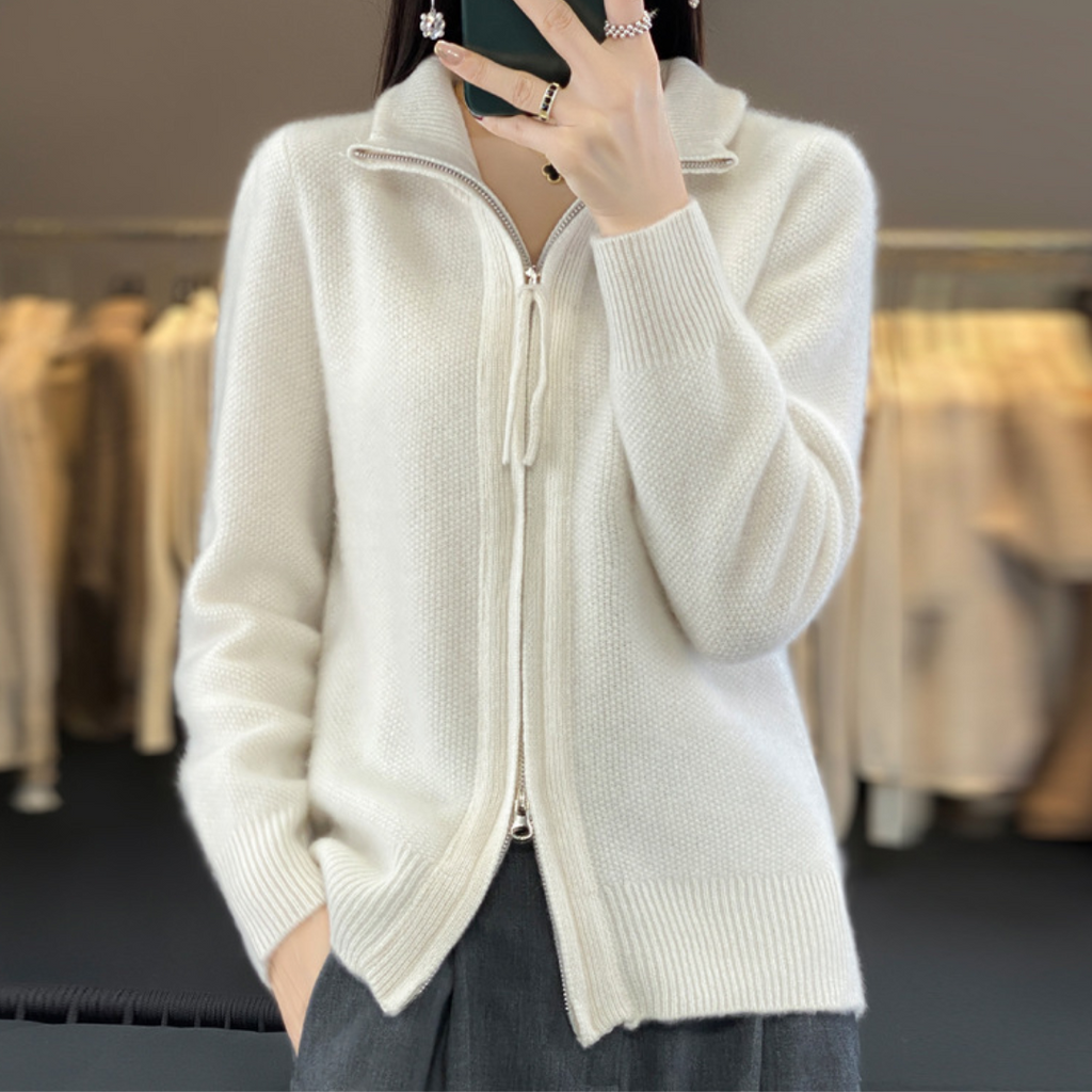 Lisa™ | Cashmere Zip Up Sweater