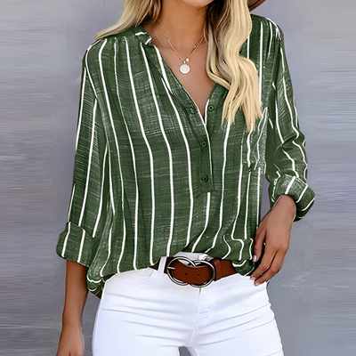 Monica™ | Trendy pruhovaná dámská halenka