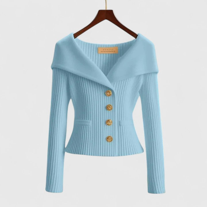 CLAROVA | Elegant sweater with a finely fitted cut