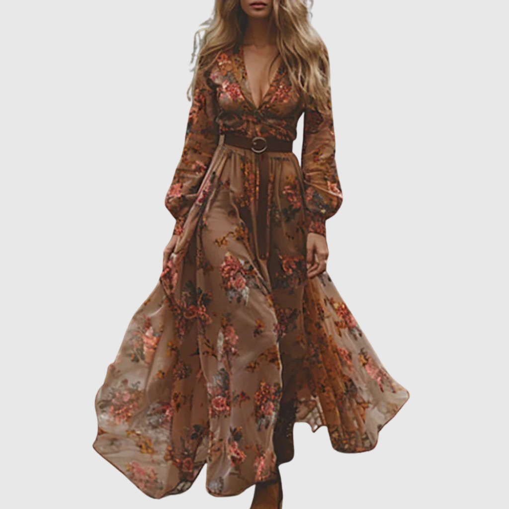 Alina Soleil | Robe maxi bohème romantique