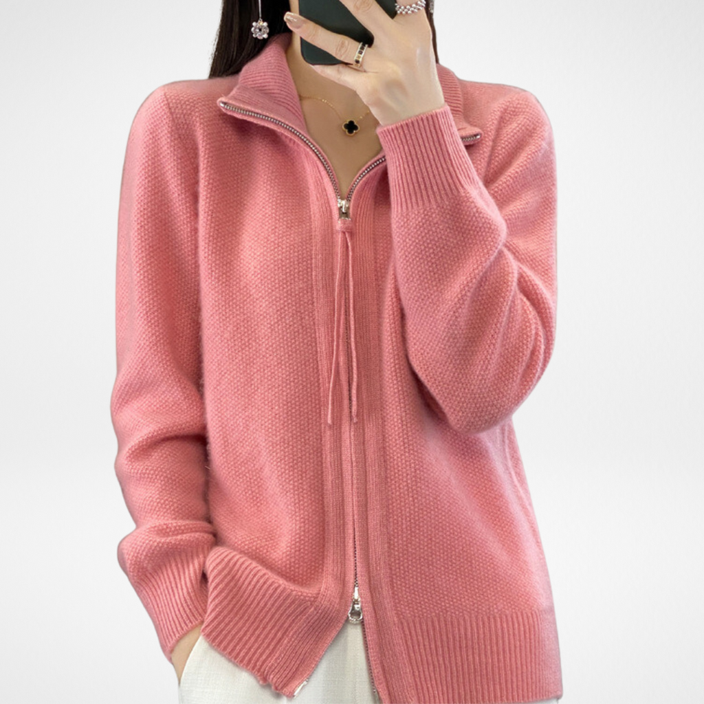 Lisa™ | Cashmere Zip Up Sweater