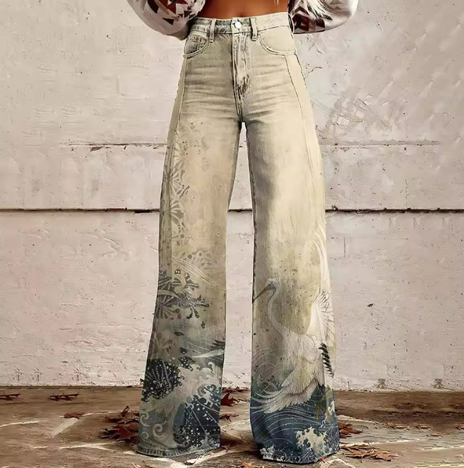 Celeste | Pantalon large Serene Crane