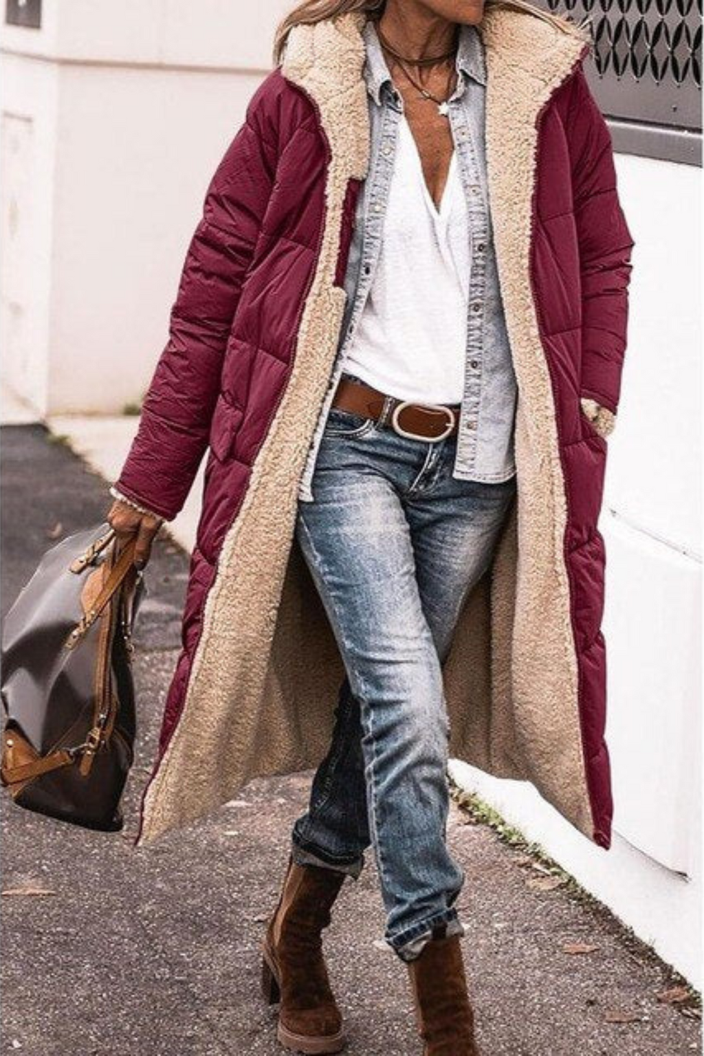 Carina - Elegant reversible coat for women