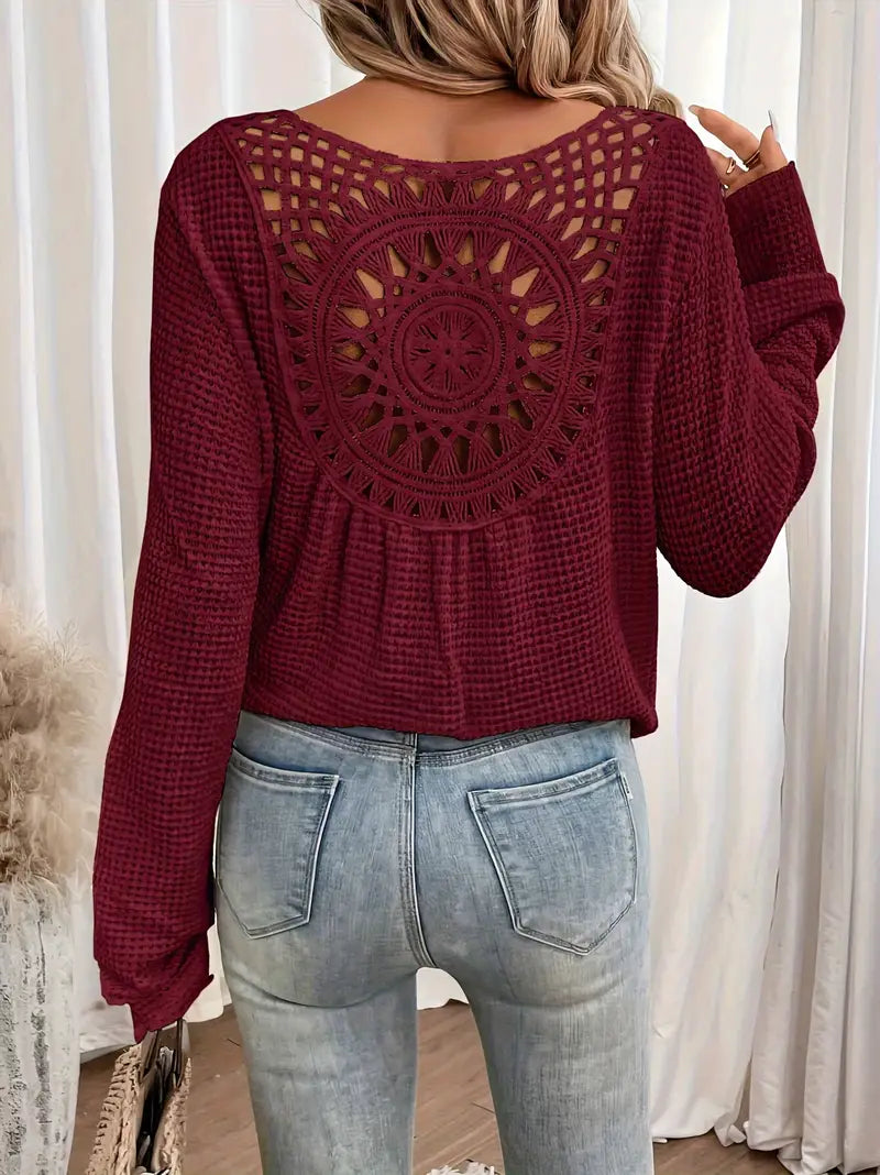 Wilma™ – Elegant Ibiza-style V-neck blouse
