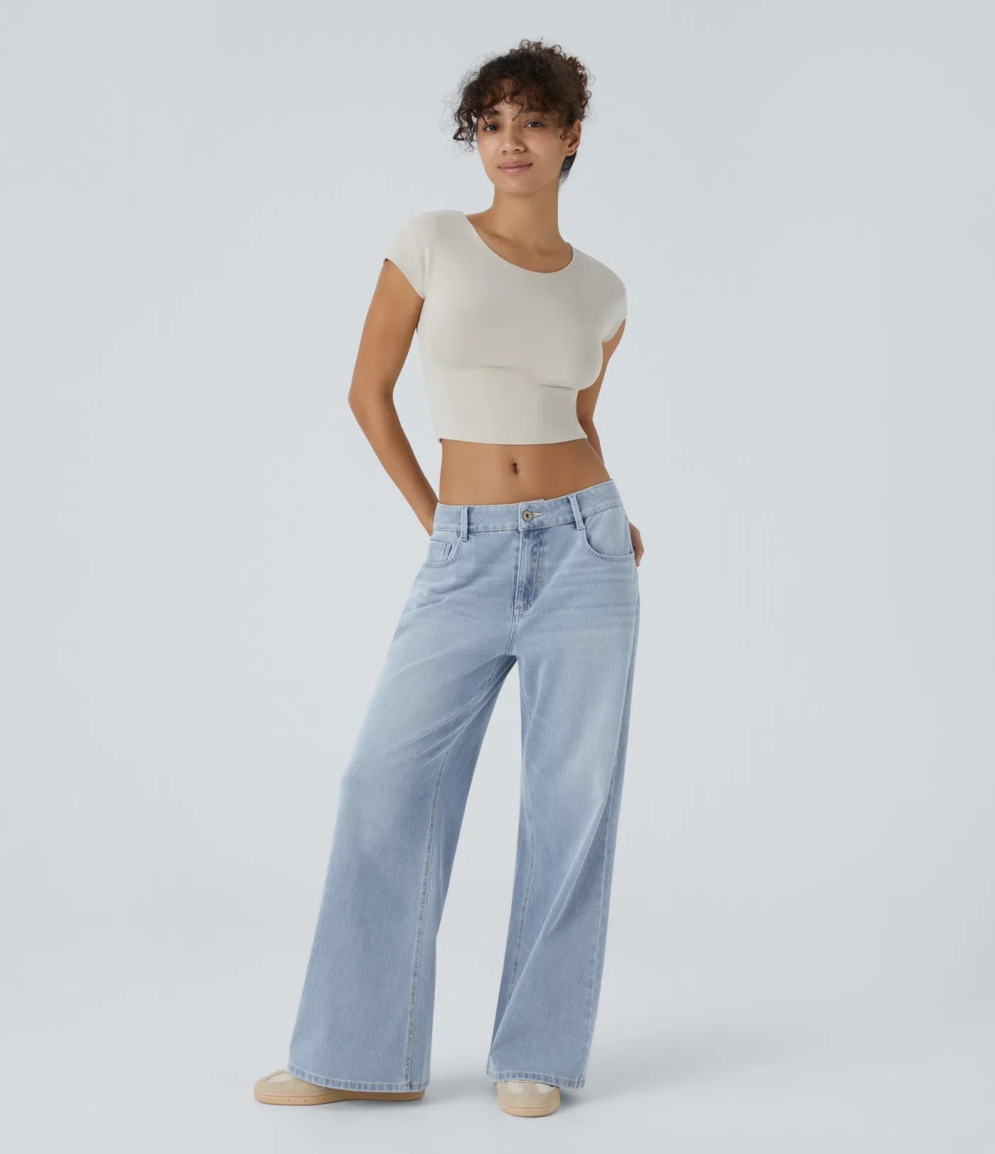 Linda | Comfortabele Jeans Met Handige Ritszakken &amp; Losvallende Elegante Pijpen