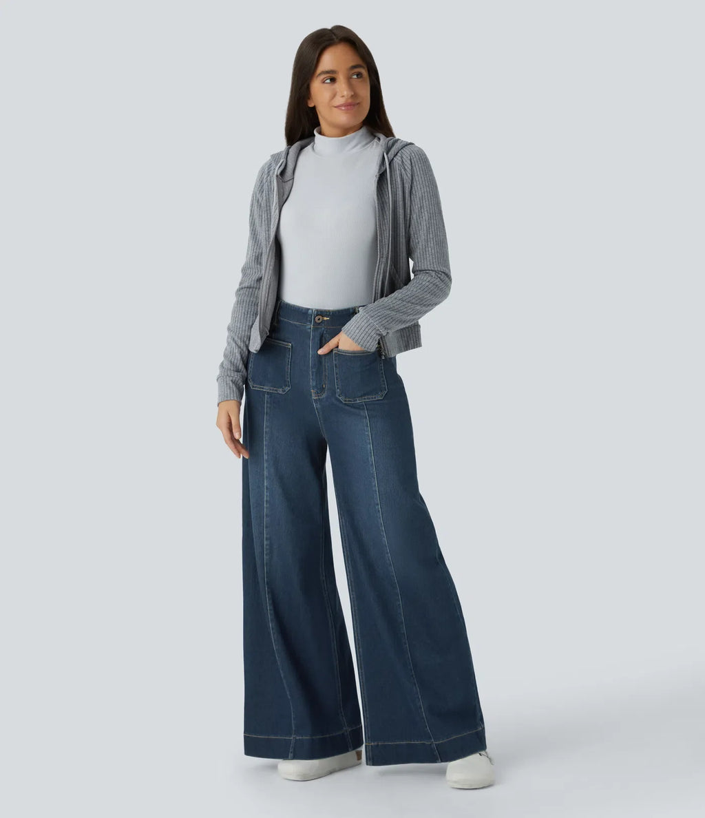 Nicole | Comfortabele &amp; Casual Broek Met Wijde Pijpen