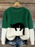 Moon | Pull femme à motif chat