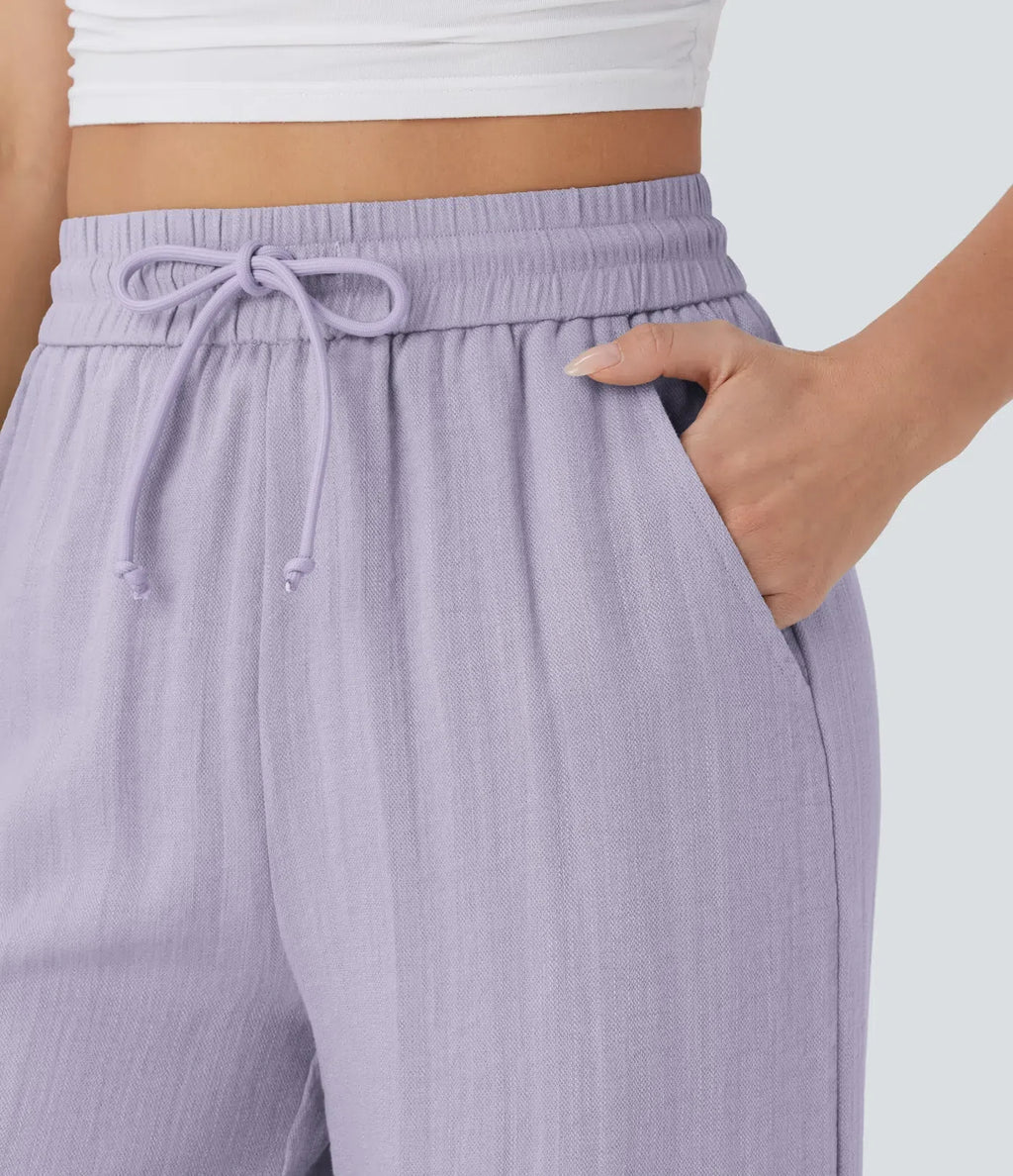 Lisa | Comfortabele &amp; Luchtige Linnen Broek met Elegante Pijpen | 1+1 Free