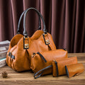 Ensemble de 4 sacs en cuir vintage