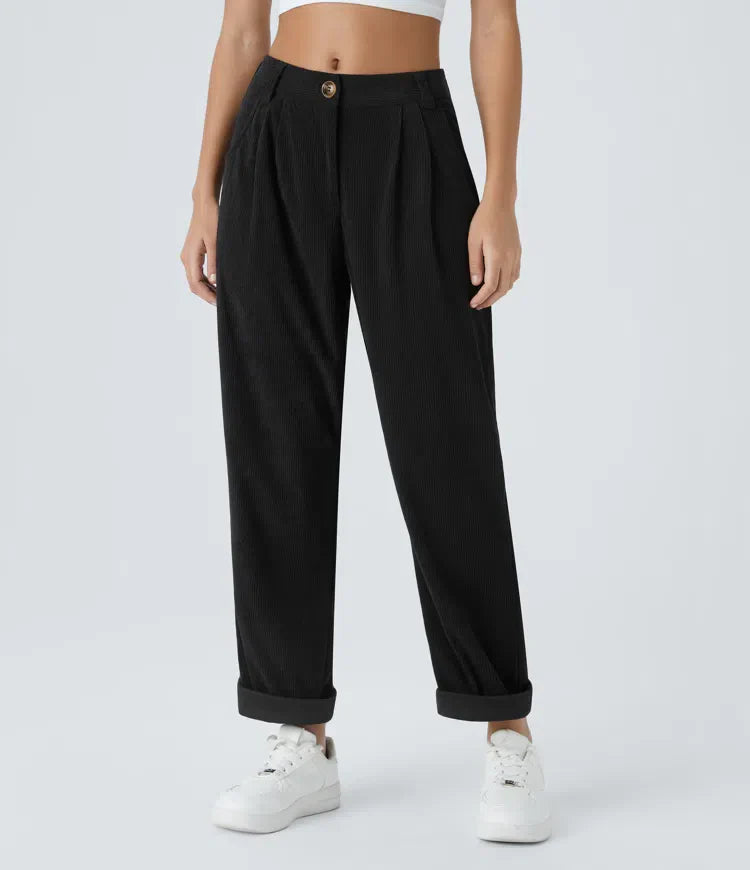 Annette | Comfortabele Broek Met Middelhoge Taille, Ritssluiting Et Zijzakken