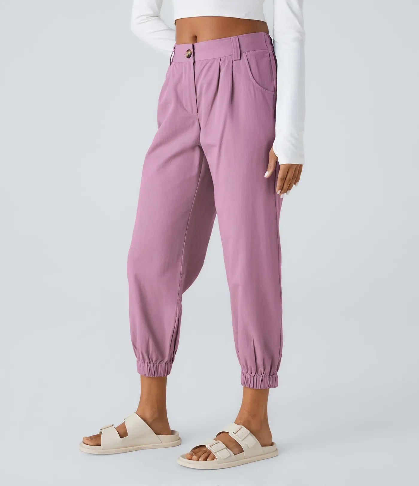 Marianne | Katoenen Broek avec Knopen, Rits et Praktische Zakken