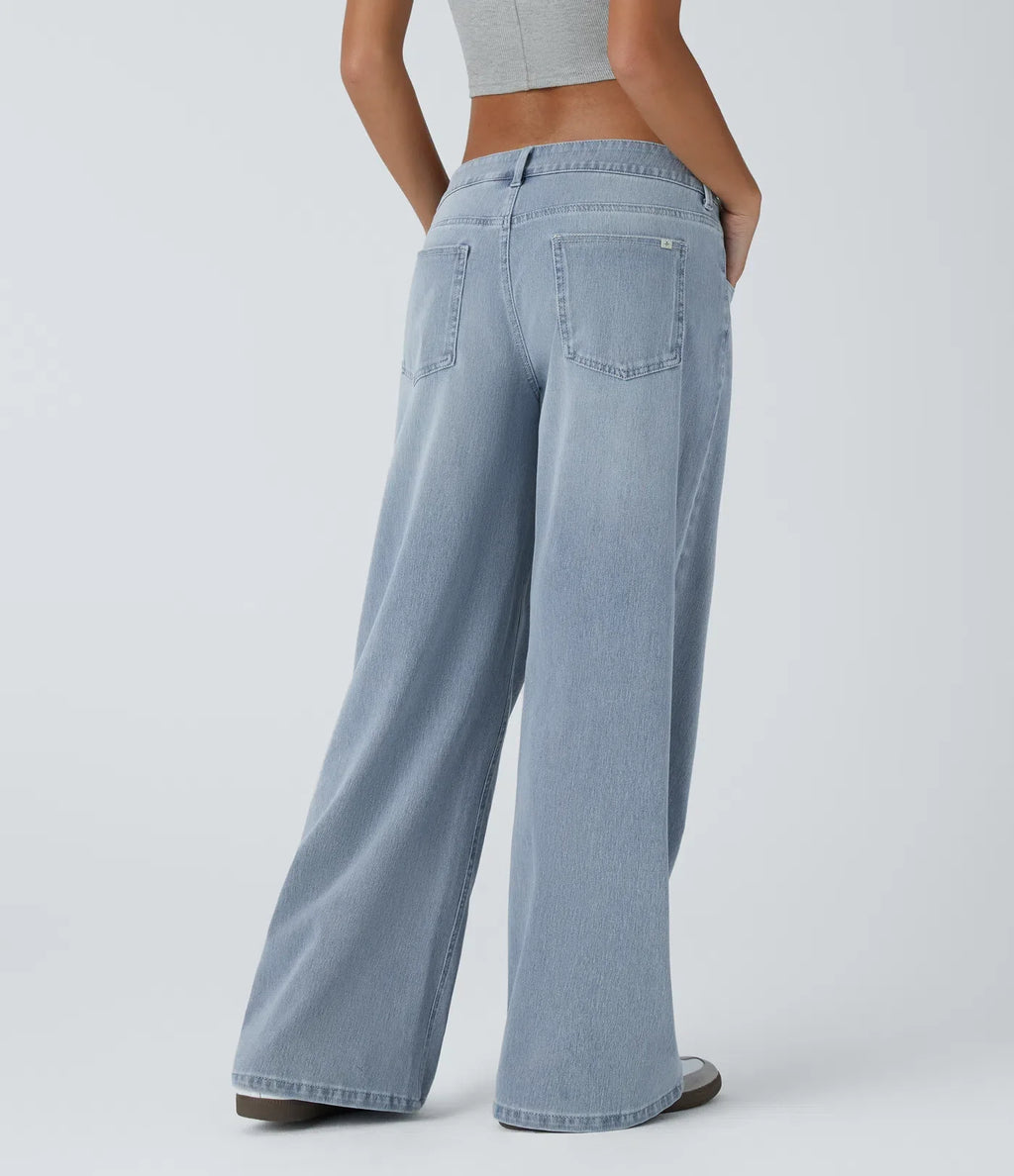 Sophia | Comfortabele Wide Leg Jeans Met Elegante Pasvorm &amp; Handige Ritszakken