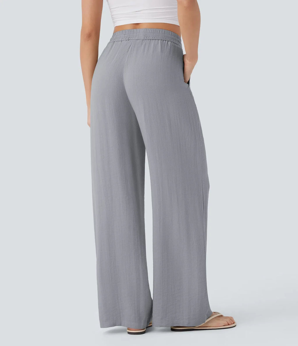 Lisa | Comfortabele &amp; Luchtige Linnen Broek met Elegante Pijpen | 1+1 Free