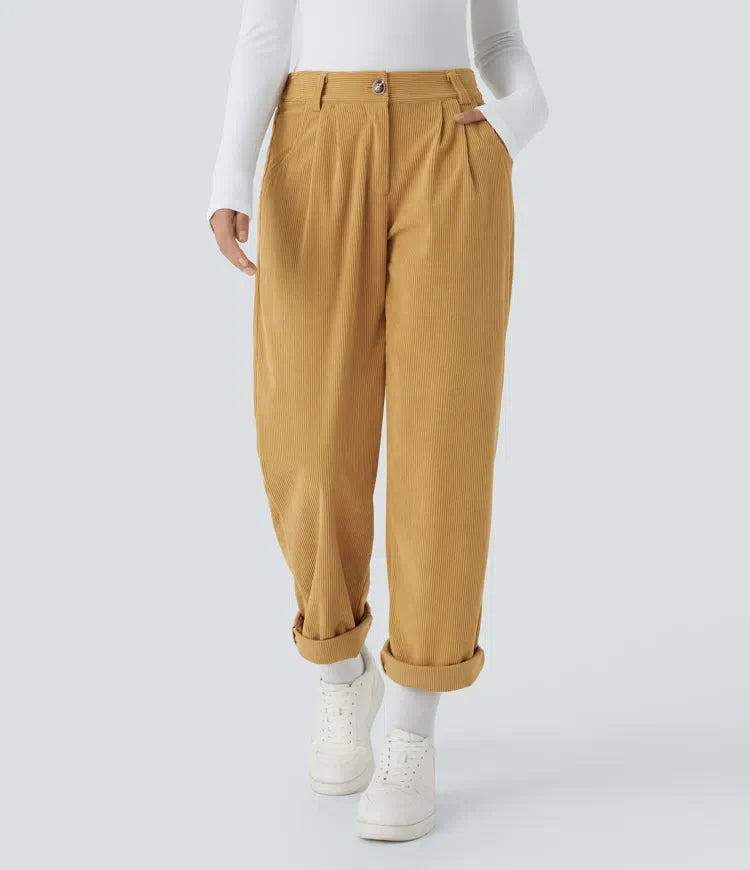 Annette | Comfortabele Broek Met Middelhoge Taille, Ritssluiting Et Zijzakken