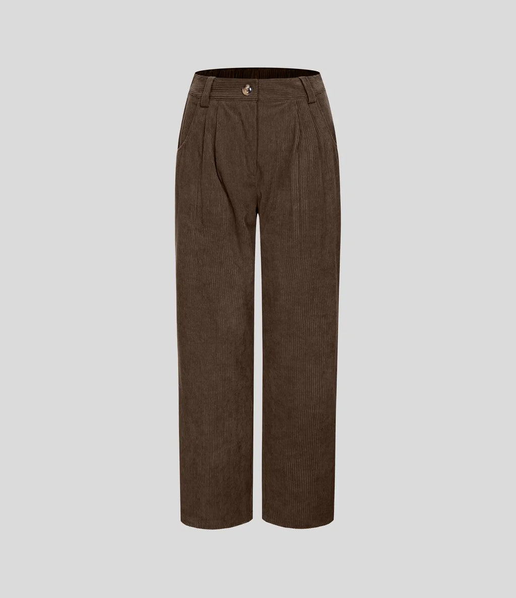 Annette | Comfortabele Broek Met Middelhoge Taille, Ritssluiting Et Zijzakken