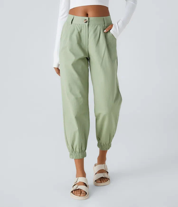 Marianne | Katoenen Broek avec Knopen, Rits et Praktische Zakken