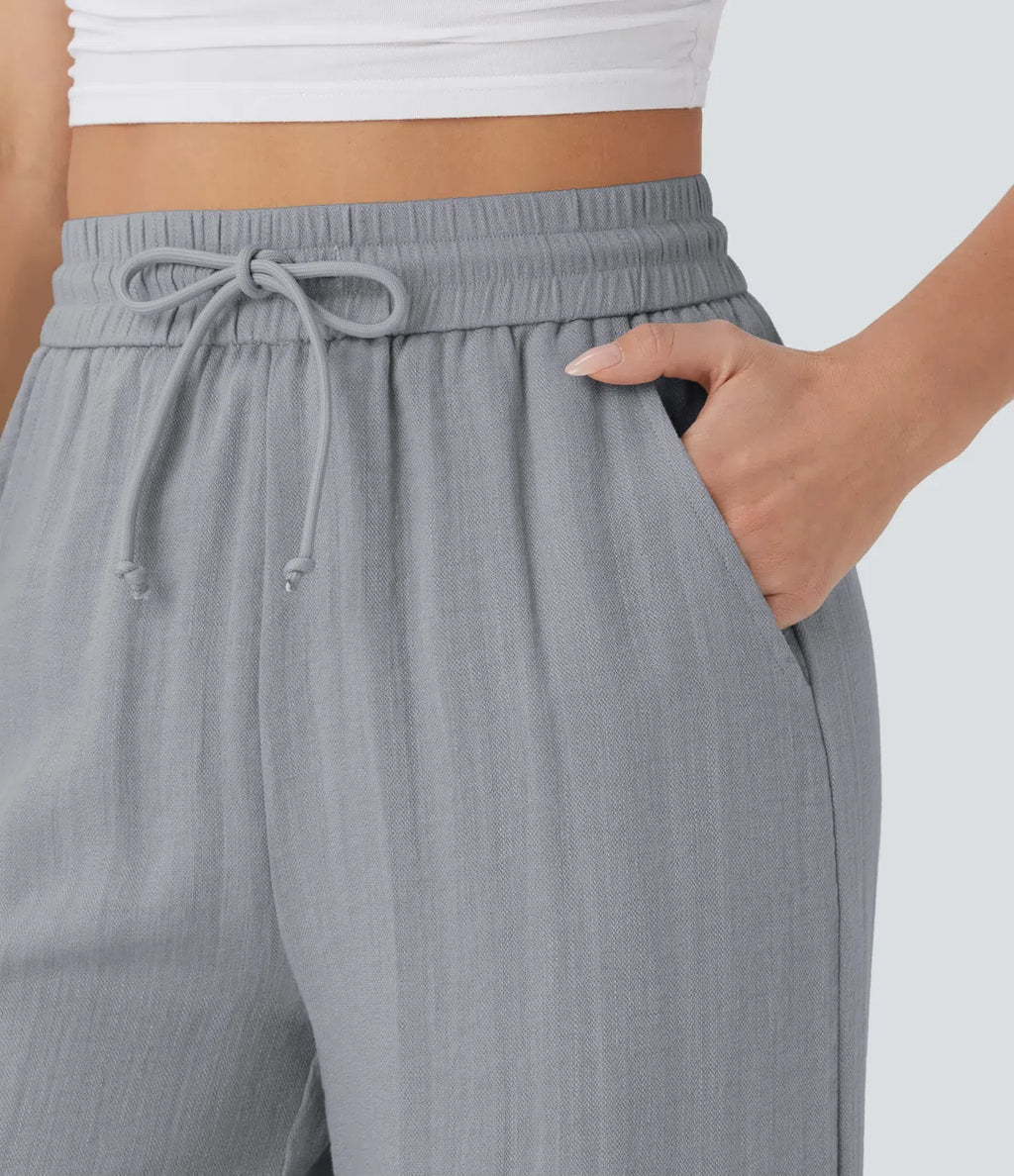 Lisa | Comfortabele &amp; Luchtige Linnen Broek met Elegante Pijpen | 1+1 Free
