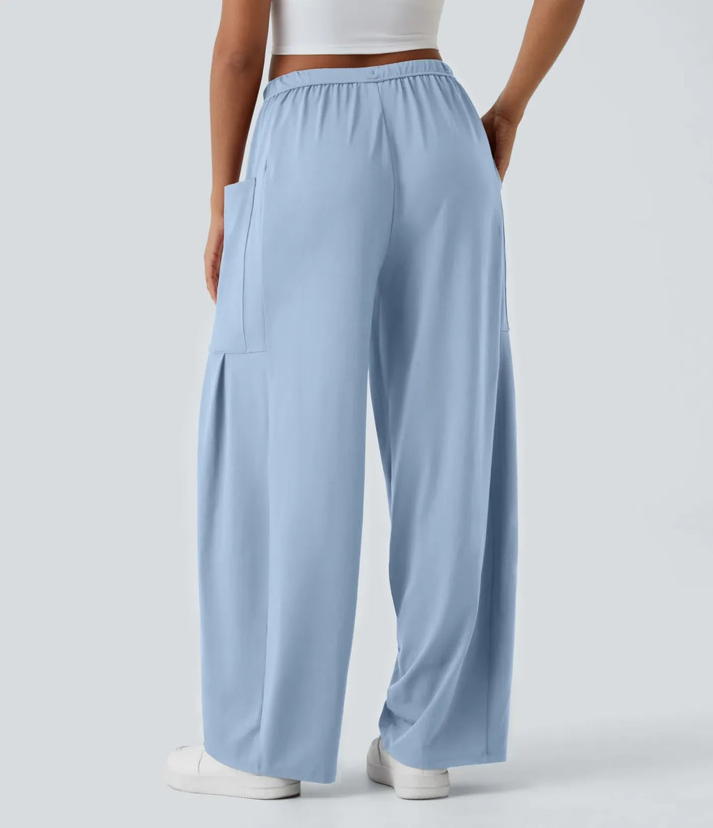 Fiona | Comfortabele &amp; Elastische Luchtige Wijde Broek | 1+1 Free