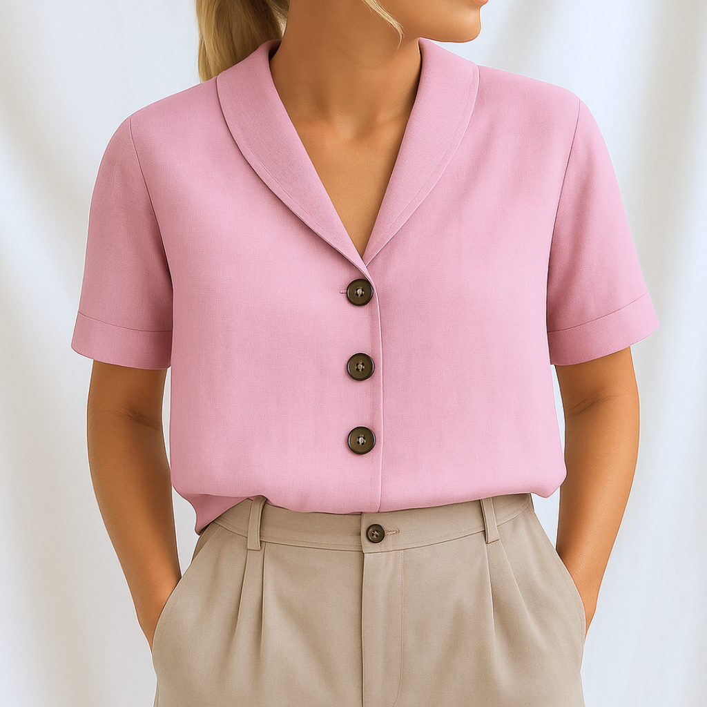 Marie™ | Elegant solid color blouse