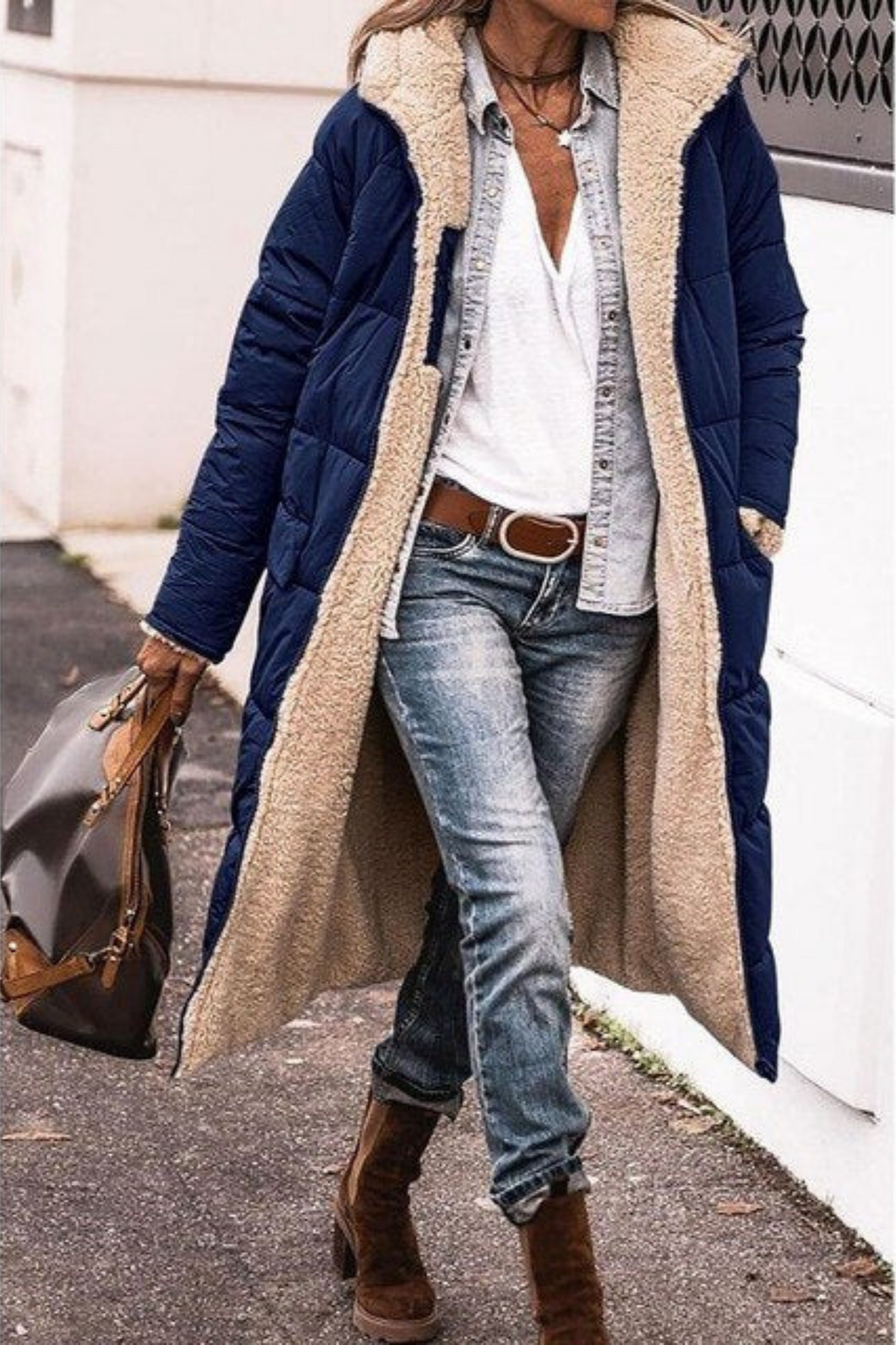 Carina - Elegant reversible coat for women