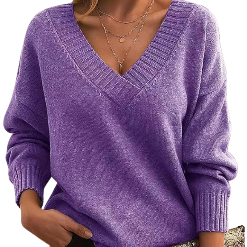 Luxe cashmere sweater with V-neck Perfect for everyday use