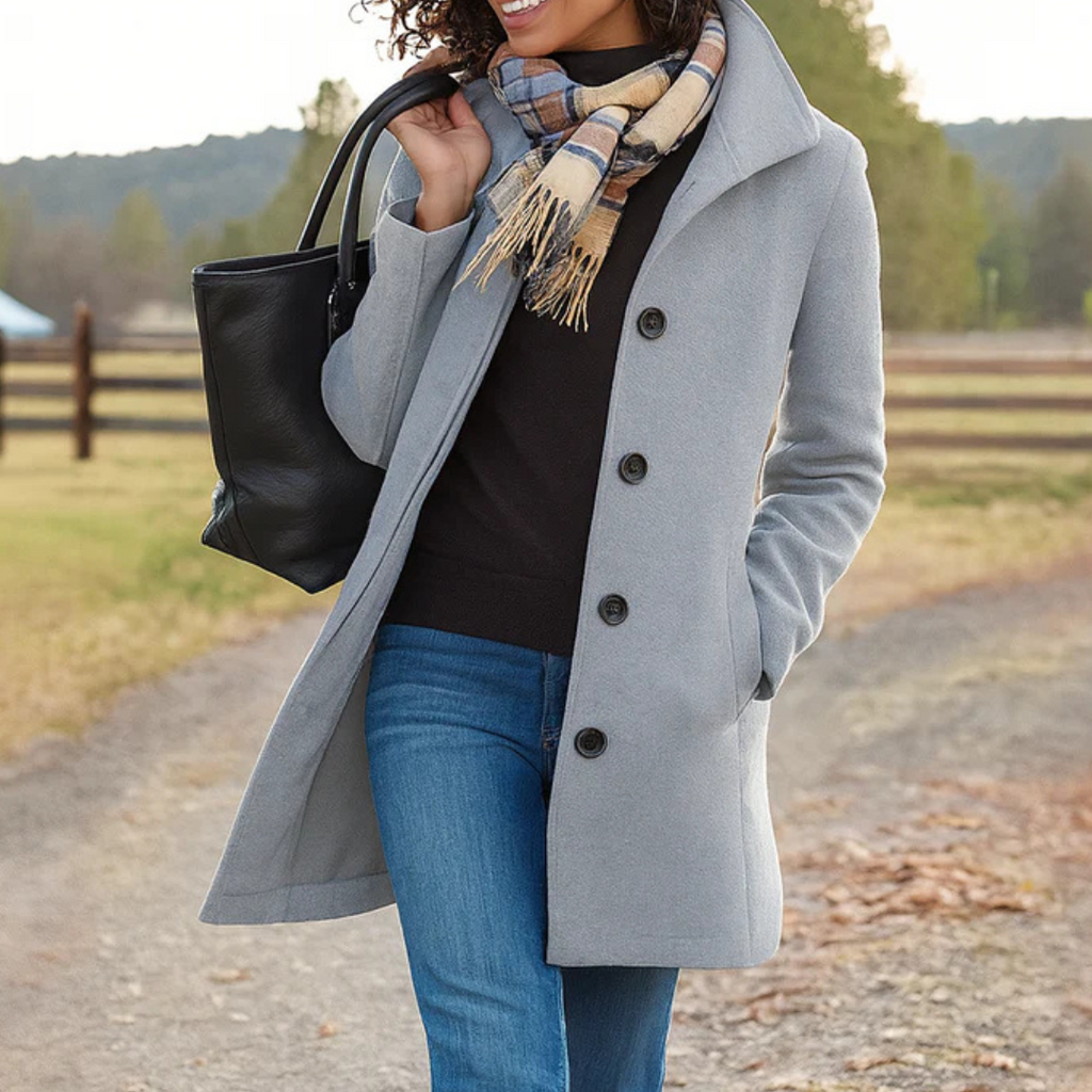 Elaine - Timeless Elegance Button Coat