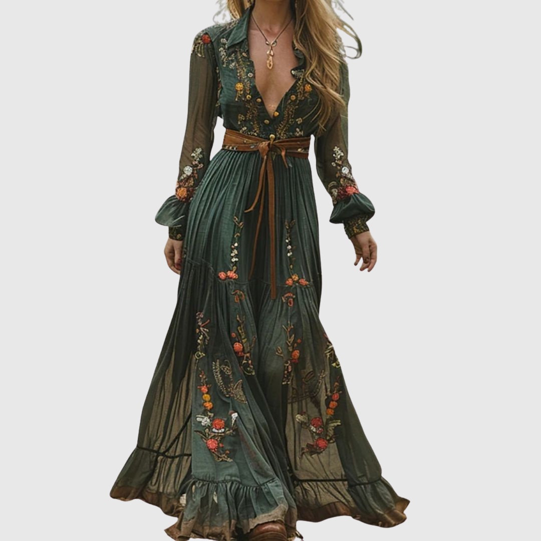 Alina Soleil | Robe maxi bohème romantique