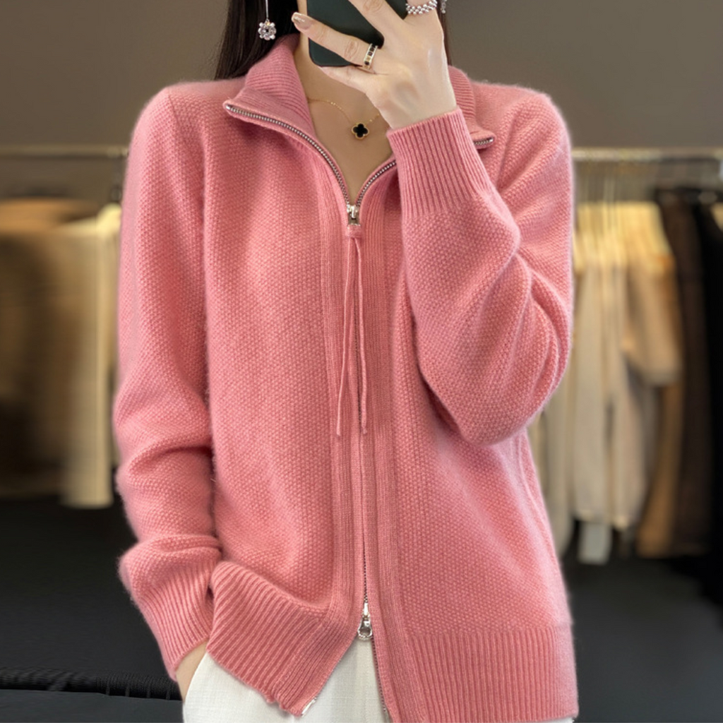 Lisa™ | Cashmere Zip Up Sweater
