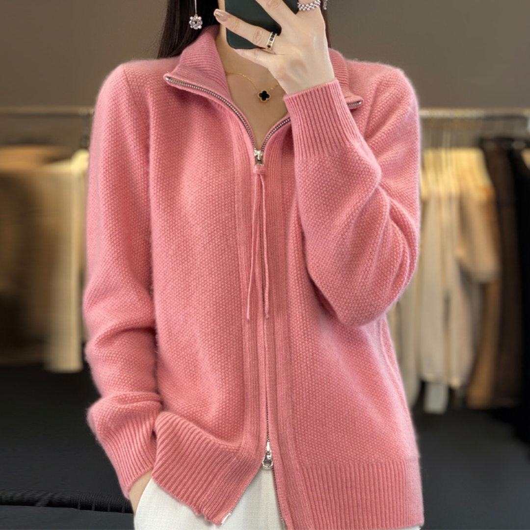 Lisa™ | Cashmere Zip Up Sweater