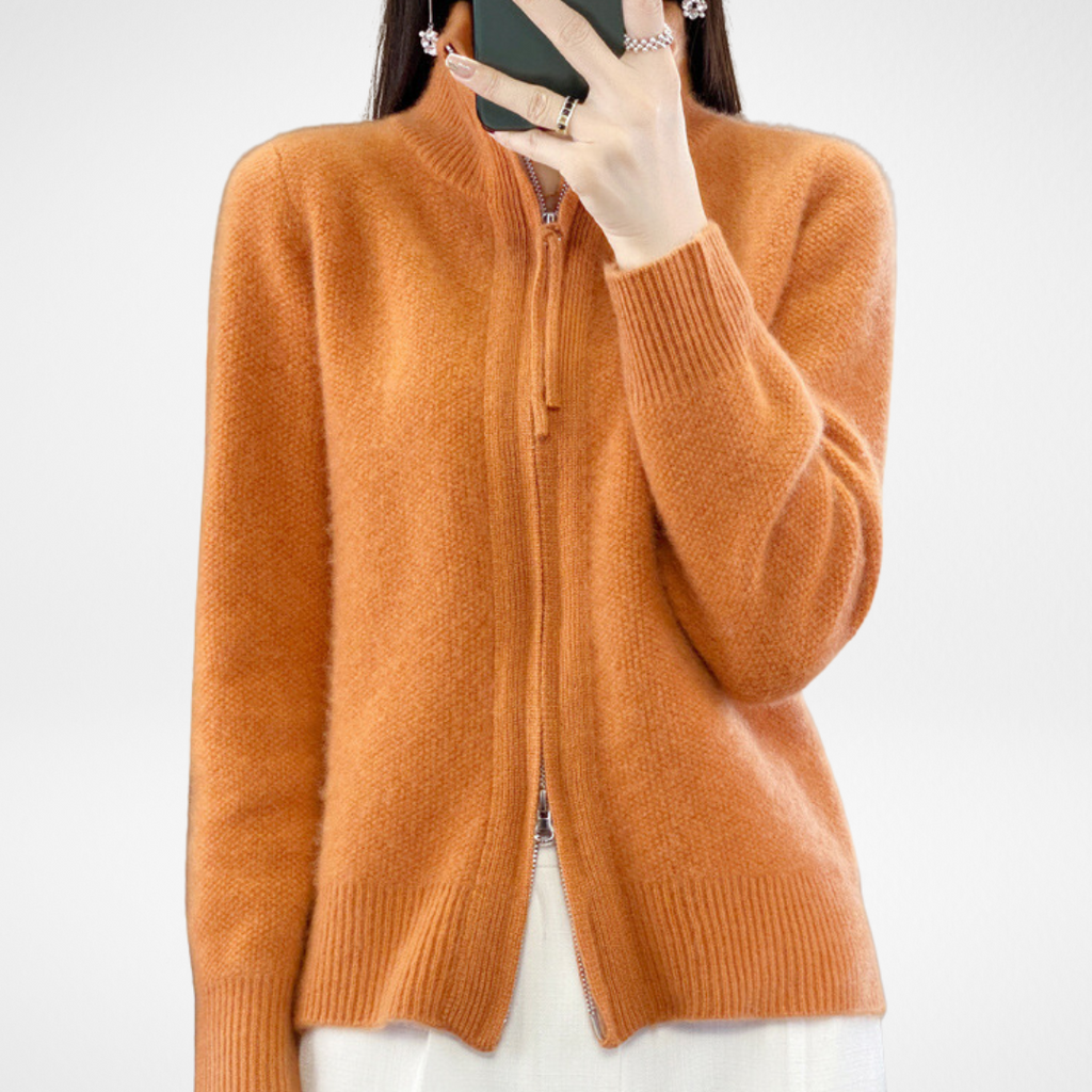 Lisa™ | Cashmere Zip Up Sweater