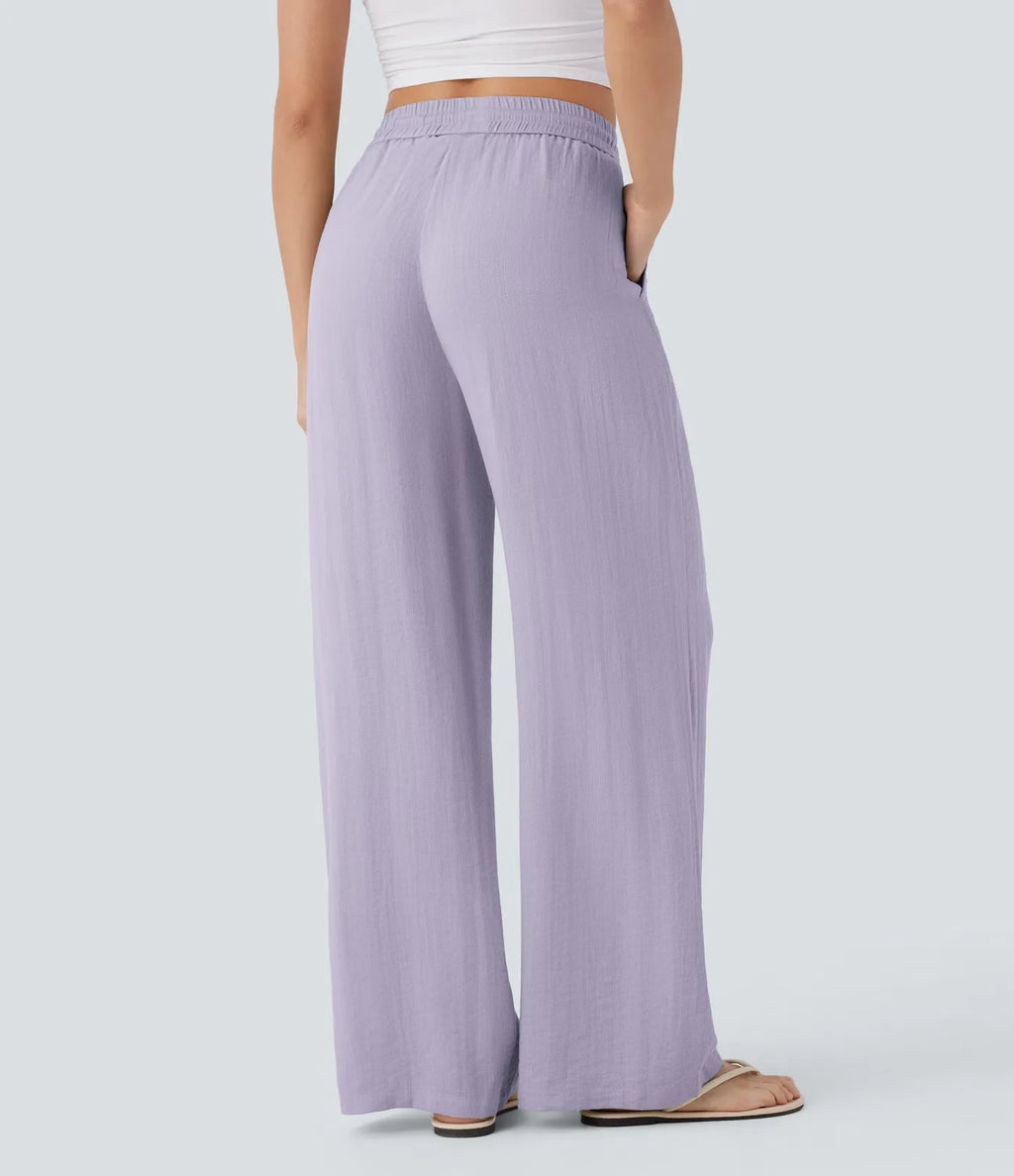 Lisa | Comfortabele &amp; Luchtige Linnen Broek met Elegante Pijpen | 1+1 Free