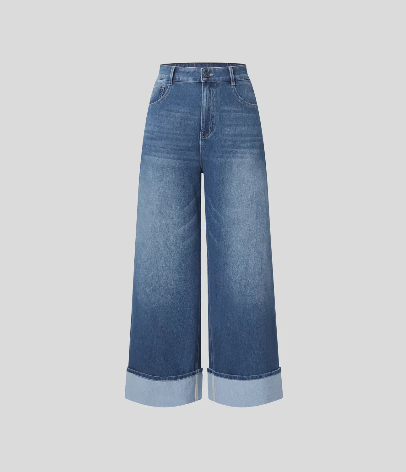 Manouk | Wijde Jeans Met Hoge Taille &amp; Comfortabele Fit