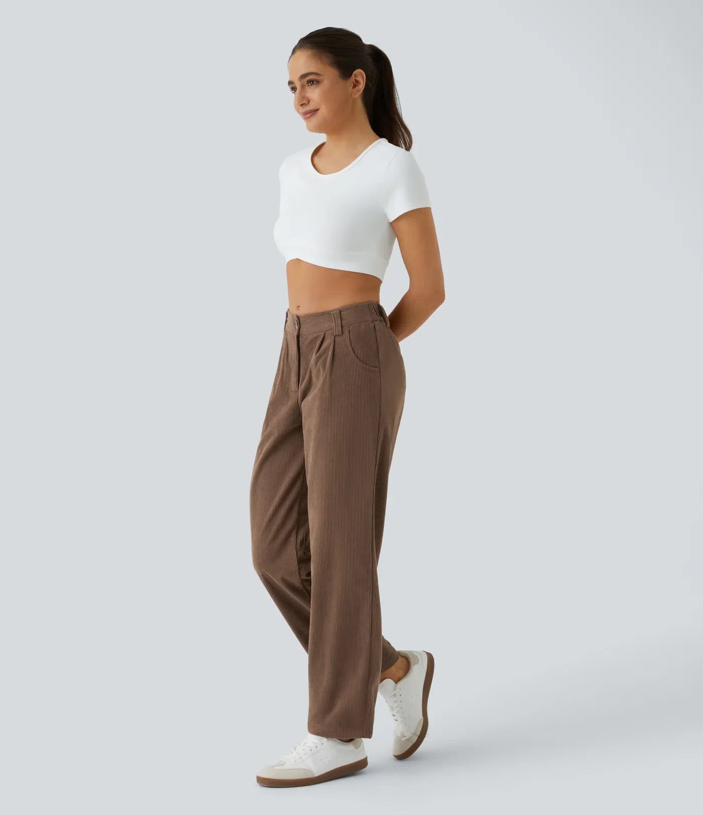 Annette | Comfortabele Broek Met Middelhoge Taille, Ritssluiting Et Zijzakken
