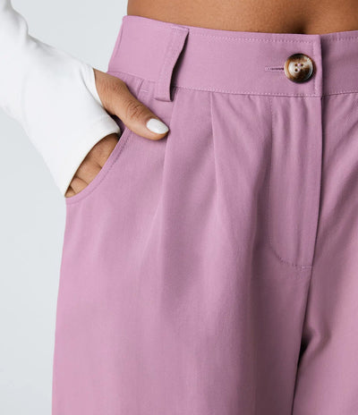 Marianne | Katoenen Broek met Knopen, Rits en Praktische Zakken
