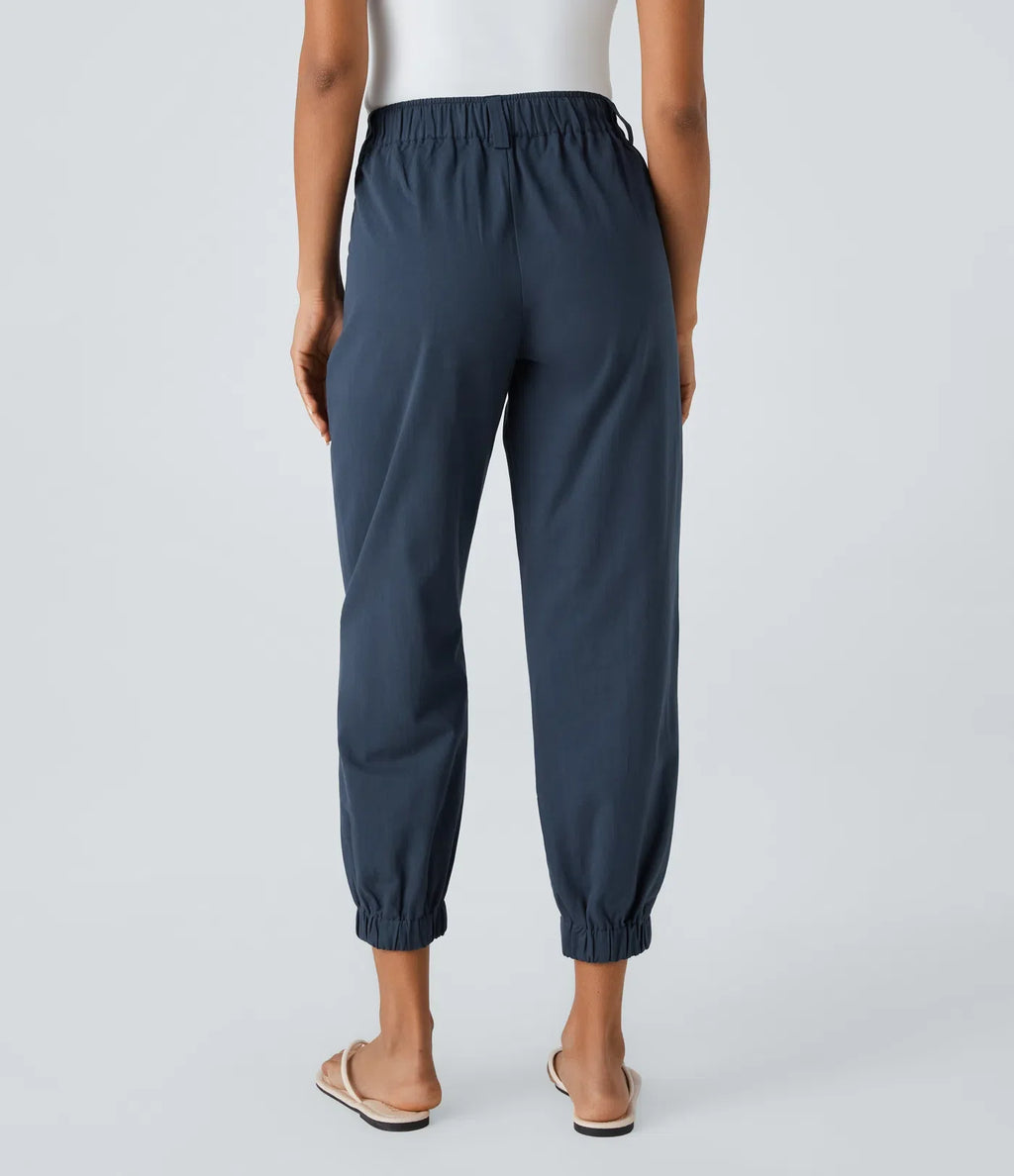 Marianne | Katoenen Broek avec Knopen, Rits et Praktische Zakken