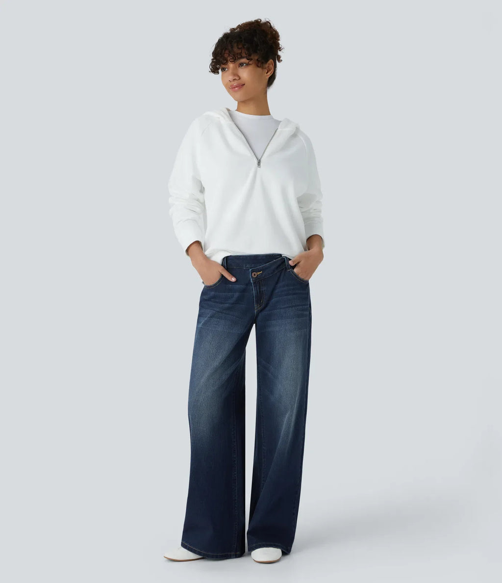Sophia | Comfortabele Wide Leg Jeans Met Elegante Pasvorm &amp; Handige Ritszakken