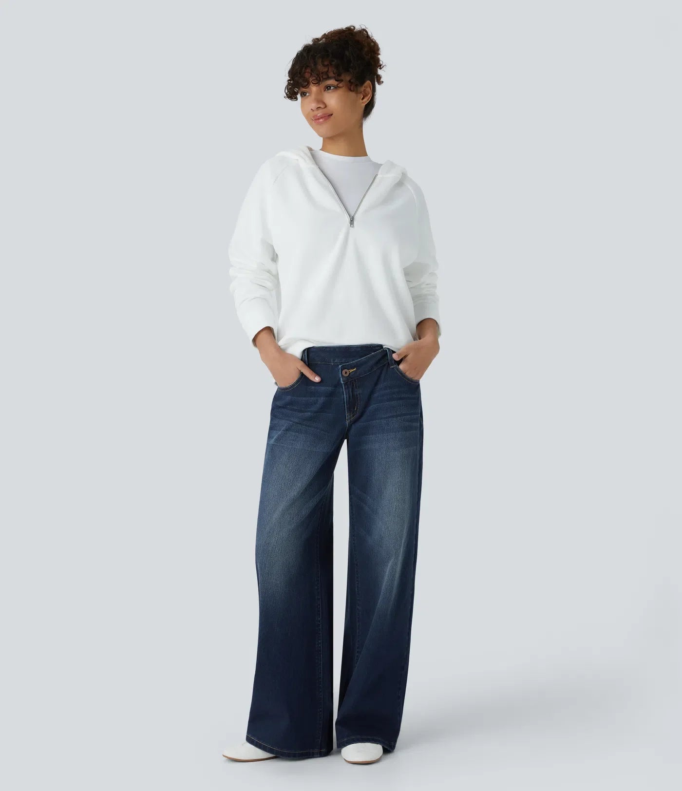 Sophia | Comfortabele Wide Leg Jeans Met Elegante Pasvorm &amp; Handige Ritszakken