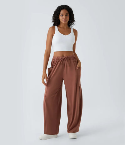 Fiona | Comfortabele & Elastische Luchtige Wijde Broek | 1+1 Gratis