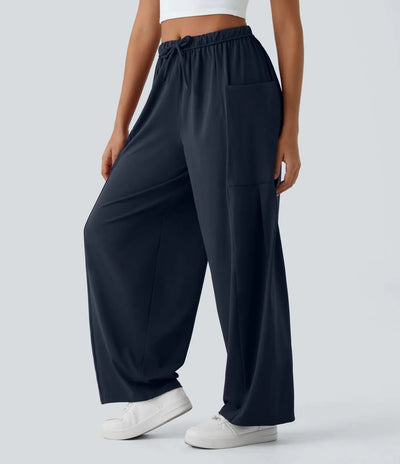 Fiona | Comfortabele & Elastische Luchtige Wijde Broek | 1+1 Gratis