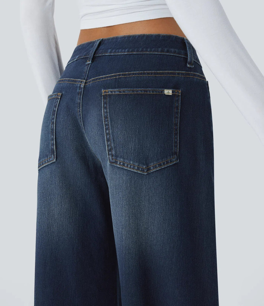 Sophia | Comfortabele Wide Leg Jeans Met Elegante Pasvorm &amp; Handige Ritszakken
