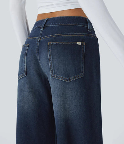 Sophie | Comfortabele Wide Leg Jeans Met Elegante Pasvorm & Handige Ritszakken