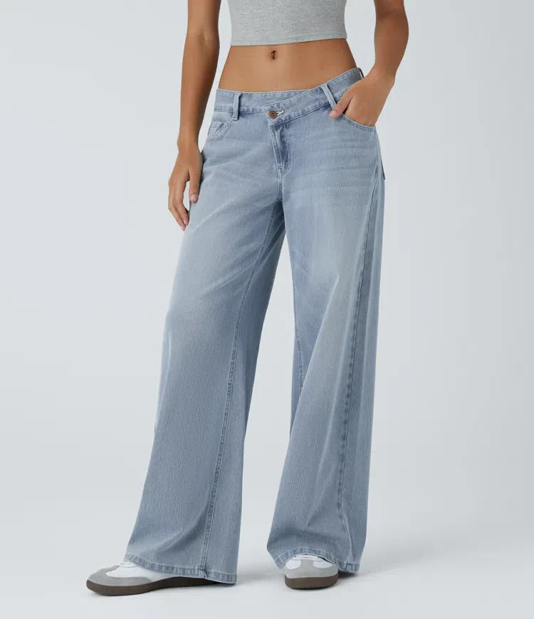 Sophia | Comfortabele Wide Leg Jeans Met Elegante Pasvorm &amp; Handige Ritszakken