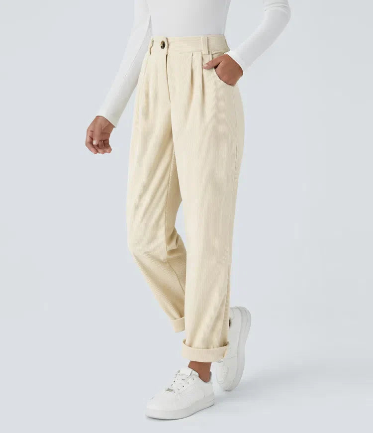 Annette | Comfortabele Broek Met Middelhoge Taille, Ritssluiting Et Zijzakken